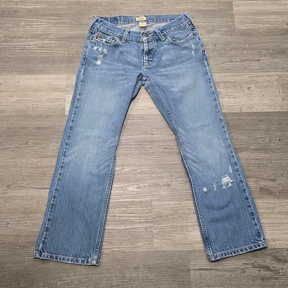Vintage Hollister Light Washed Distressed Denim Blue Jeans - Picture 6 of 6